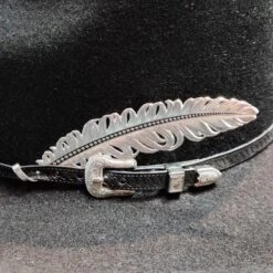 Montana Silversmiths Pluma Decorativa Con Baño De Plata Para Adornar Sombrero Cowboy