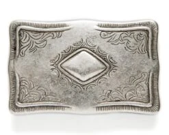Hebilla Cowboy Rectangular Con Rombo Central
