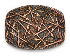 Hebilla Americana Cowboy Look Vintage Flechas Cruzadas En Relieve