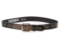 Cinturón Vaquero Cuero Marrón Engrasado Con Diseño Charro En Negro Y Bordados -Oeste Vaqueros Tienda 4065 Marron Sprinter Negro oporto3