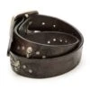 Cinturón Sendra Piel Marrón Vintage Con Calaveras Moteras