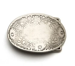 Hebilla Cinturón Sendra Boots Filigrana Flores Efecto Desgastado