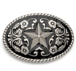 Hebilla Cinto Sendra Boots Estrella Ranger Esmaltado Negro