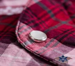 Camisa Vaquera Para Mujer Stars & Stripes A Cuadros Fucsia Y Rosa