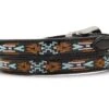 Cinta Negra Para Sombrero Con Bordado Estilo Navajo