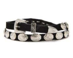 Cinta Para Sombrero Country Piel Girada Negra