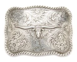 Hebilla Cowboy Unisex Longhorn Con Filigranas