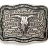 Hebilla Vintage Calavera Vaca Tamaño Grande