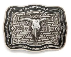 Hebilla Vintage Calavera Vaca Tamaño Grande