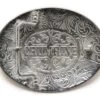 Hebilla Crumrine Chapada Plata Caballos Relieve