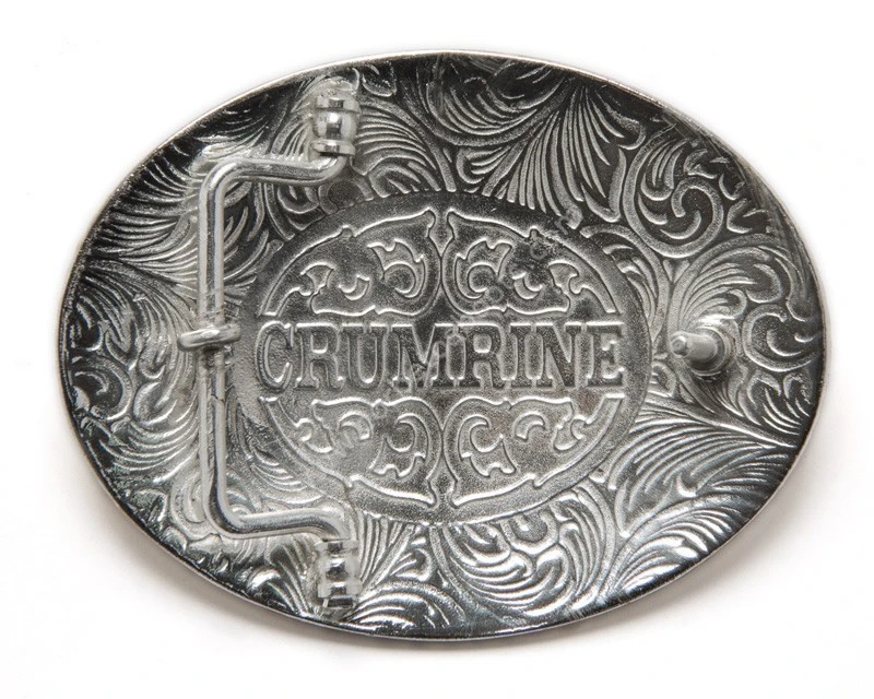 Hebilla Crumrine Chapada Plata Caballos Relieve 1 Hebilla Crumrine Chapada Plata Caballos Relieve