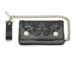 Cartera Con Cadena Sendra Combinación Doble Piel Negra -Oeste Vaqueros Tienda 604 Florentic Negro Sprinter Negro
