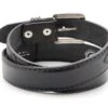 Cinto Cowboy Negro Unisex Piel De Cabra Y Serpiente Negra