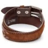 Cinturón Cowboy Original Belts Combinación Ante Marrón Y Cuero Color Coñac