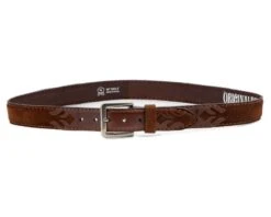 Cinturón Cowboy Original Belts Combinación Ante Marrón Y Cuero Color Coñac -Oeste Vaqueros Tienda 7169 S Brash Tanaco brandy spirit cepillo4