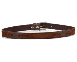 Cinturón Cowboy Original Belts Combinación Ante Marrón Y Cuero Color Coñac -Oeste Vaqueros Tienda 7169 S Brash Tanaco brandy spirit cepillo5