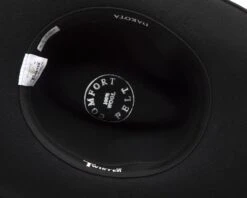 Sombrero Western Clásico Fieltro Negro Repelente Al Agua -Oeste Vaqueros Tienda 7211001 nuevo interior