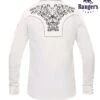 Camisa Cowboy Blanca Con Bordado Negro Ranger's Para Hombre