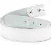 Cinturón Cuero Blanco Liso Sin Hebilla