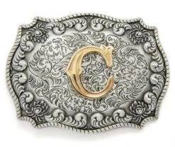 Hebilla Para Cinturón Metal Envejecido Letra C