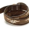 Cinturón Cowboy Sendra Boots Cuero Marrón Engrasado Con Hebilla Calavera De Vaca