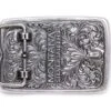 Montana Silversmiths Hebilla Rectangular Bañada En Plata águila En Vuelo Y Grabado En Espiral