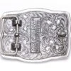 Montana Silversmiths Hebilla Patriótica Chapada En Plata Bandera USA Pintada