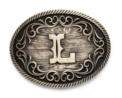 Hebilla Vaquera Iniciales Montana Silversmiths Letra L