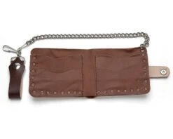 Billetera Grabada Cowboy águila Volando Con Cadena Y Botón Cierre A Presión