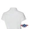 Camisa Blanca Western Para Mujer De Manga Corta Con Pedrería