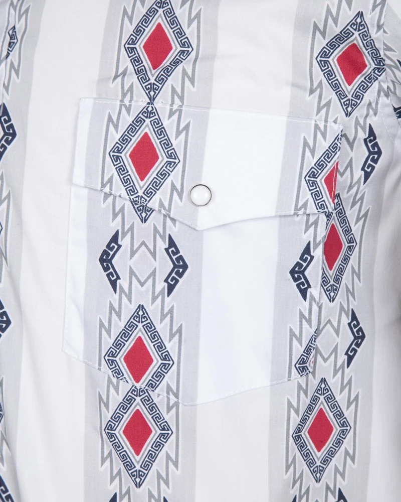 Camisa Western Blanca Estilo Vintage Línea Económica 4 Camisa Western Blanca Estilo Vintage Línea Económica - Imagen 4