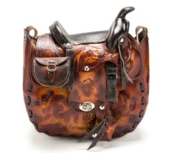 Bolso Piel Marrón Para Mujer Forma Silla Para Montar 7 Bolso Piel Marrón Para Mujer Forma Silla Para Montar -Oeste Vaqueros Tienda Bolso T 6 Marron