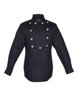 Camisa Vintage Western Negra Con Pechera Abotonada