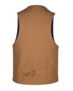 Chaleco Cowboy De Tela Color Camel Para Hombre -Oeste Vaqueros Tienda CM60 Tan 2
