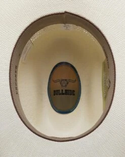 Sombrero Ranchero Blanco Crudo De Ala Ancha Con Cinta Trenzada -Oeste Vaqueros Tienda CORSICANA 20X 4