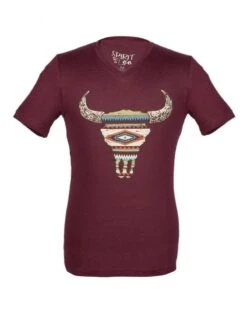 Oeste Vaqueros Tienda -Oeste Vaqueros Tienda Camiseta Cowskull Aztek