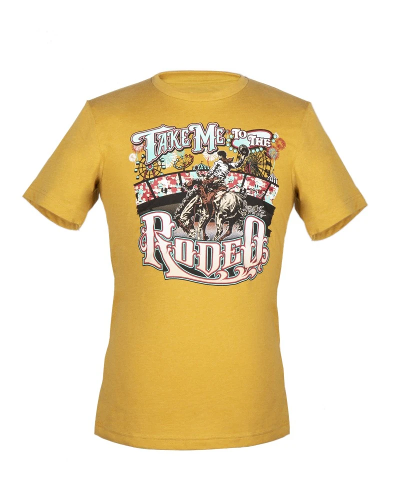 Camiseta Amarilla Rodeo Americano Para Hombre Y Mujer 2 Camiseta Amarilla Rodeo Americano Para Hombre Y Mujer - Imagen 2