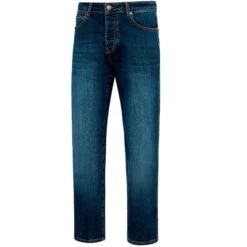 Pantalones Vaqueros Bootcut Color Denim Azul Clasico Costura Amarilla -Oeste Vaqueros Tienda DERRICK 1 1 web