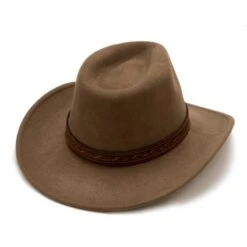 Sombrero Estilo Explorador Ala Corta Lana Color Caqui Bullhide Hats -Oeste Vaqueros Tienda Expedition 3