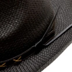 Sombrero De Campo Paja Negra Blanda Moldeable Con Protección Solar Extra -Oeste Vaqueros Tienda Gunsmoke 4