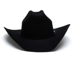 Sombrero Vaquero Clásico Negro Ala Grande De Fieltro De Lana -Oeste Vaqueros Tienda KINGMAN 4X BLACK 3