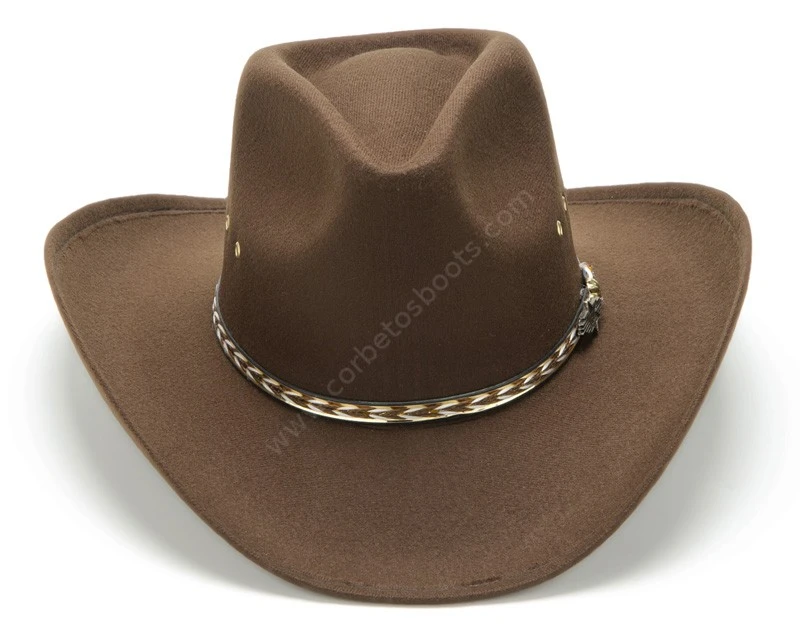 Sombrero Vaquero Unisex Rígido Con Fieltro Marrón Forrado Línea Económica 3 Sombrero Vaquero Unisex Rígido Con Fieltro Marrón Forrado Línea Económica - Imagen 3