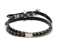 Cinta Adorno Sombrero Cowboy Con Trenzado Imitación Crin Marrón Y Negra