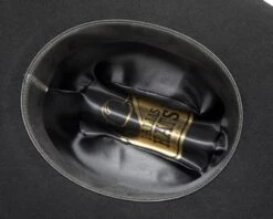 Sombrero Western Negro Fieltro Rígido De Lana Ala Ondulada Alta -Oeste Vaqueros Tienda MON 2 3X BK interior2