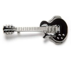Hebilla Para Cinturón Forma Guitarra Eléctrica Negra