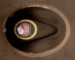 Sombrero Cowboy Estilo Outback Marrón Con Cinta De Cuero Adornada Con Piedras Turquesas -Oeste Vaqueros Tienda Outlaw 2 3