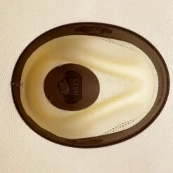 Sombrero Blanco Paja Dura Estilo Cowboy Copa Puntiaguda Con Aberturas -Oeste Vaqueros Tienda Phi 2 5