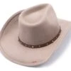Sombrero Monta Western Color Arena Fieltro Rígido Y Ala Estrecha