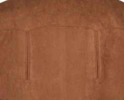 Blazer Cowboy Para Hombre Color Camel Tacto Piel Girada -Oeste Vaqueros Tienda Saco Liso Piel Durazno Ladrillo 3