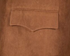 Blazer Cowboy Para Hombre Color Camel Tacto Piel Girada -Oeste Vaqueros Tienda Saco Liso Piel Durazno Ladrillo 4